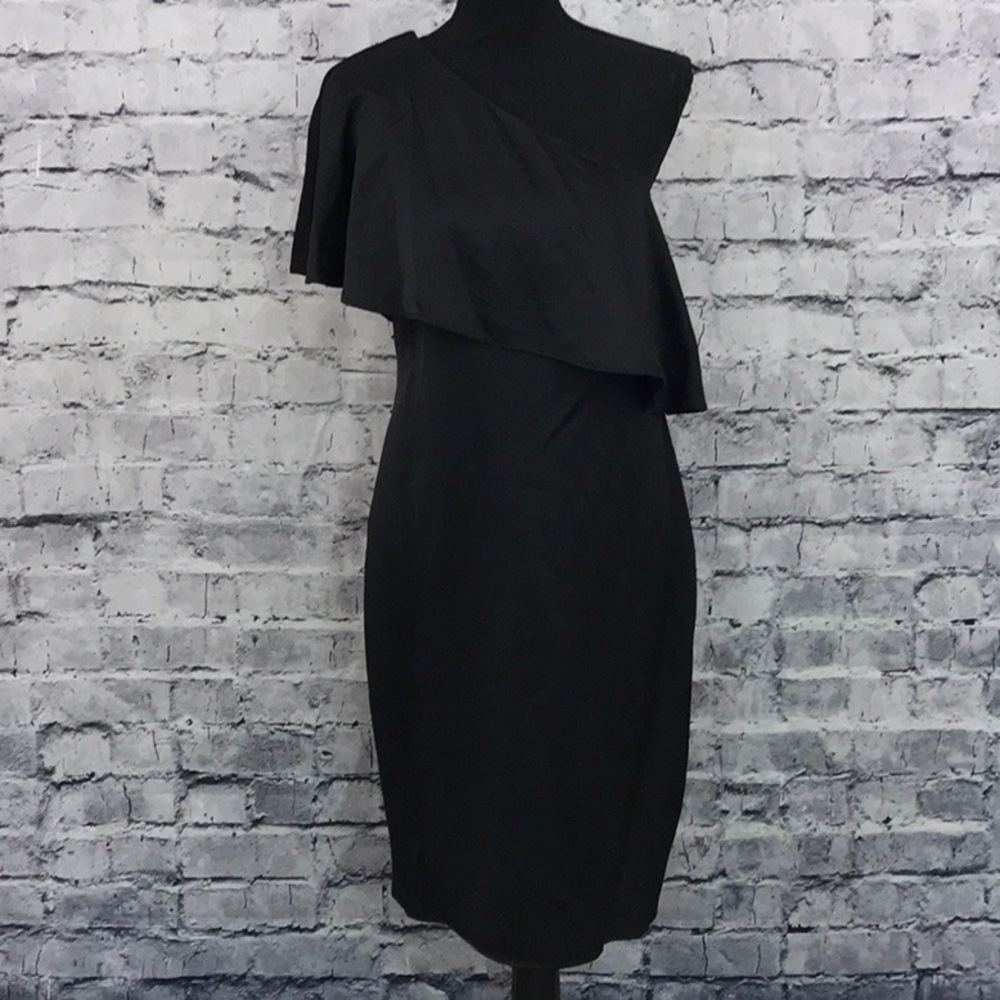 Ralph Lauren One Shoulder Shiny Dress 09000